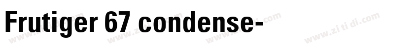Frutiger 67 condense字体转换
